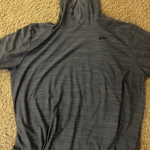 Nike Men's Charcoal Hooded Sweatshirt